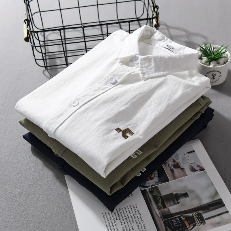 Herren Lässiges Baumwoll-Overshirt mit Kentkragen, dezentem Sticklogo und Relaxed‑Fit Nord Taschen
