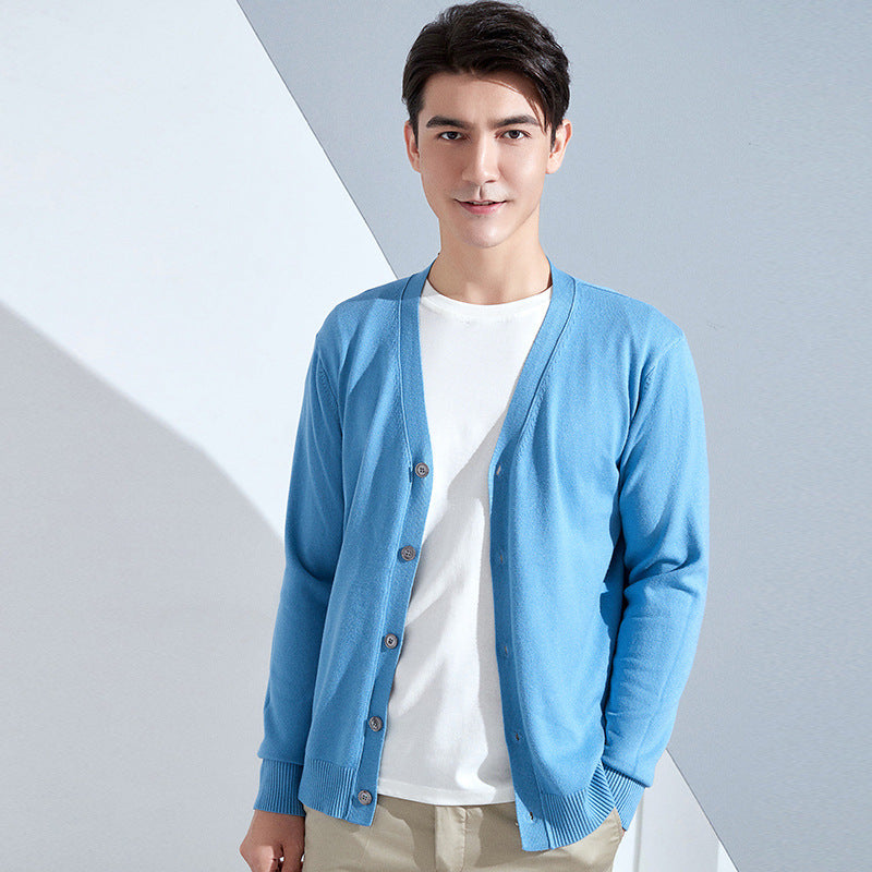 Herren Leichter Feinstrick-Cardigan mit V‑Ausschnitt und Business‑Silhouette Nord Taschen