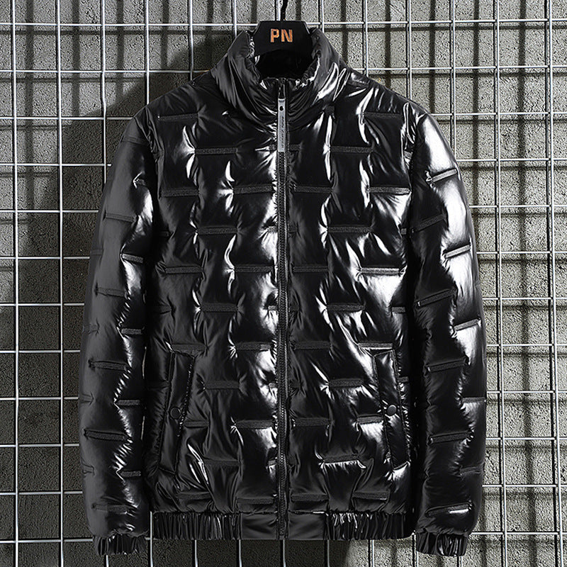 Herren Metallic-gesteppte Thermoisolierte Steppjacke mit hohem Stehkragen Nord Taschen