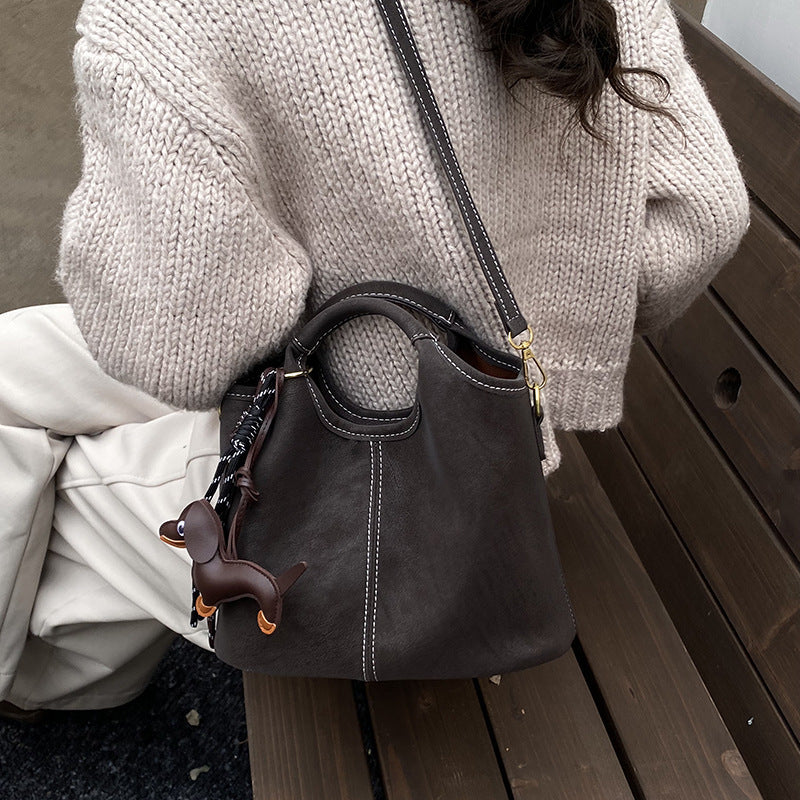 Damen geschmeidige Hobo-Tasche mit abnehmbarem Mini-Portemonnaie Nord Taschen