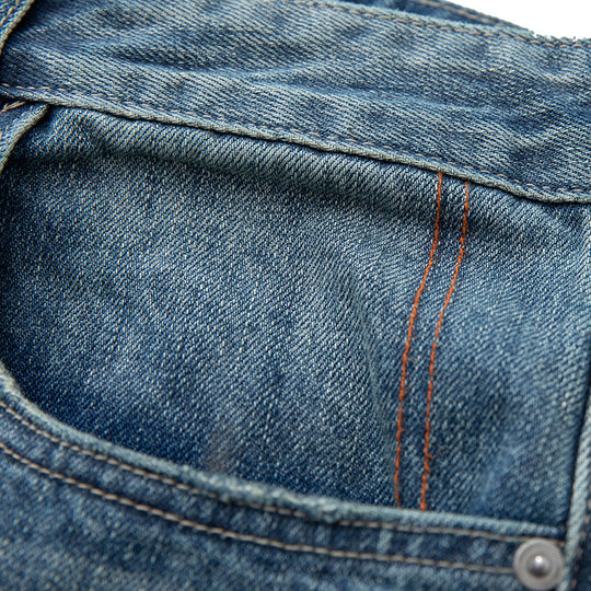 Damen Weite High‑Waist Relaxed Denim-Jeans mit Used‑Look Nord Taschen
