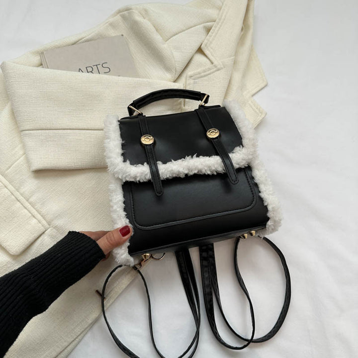 Damen stilvolle Rucksackhandtasche mit weich gefütterter Klappe Nord Taschen