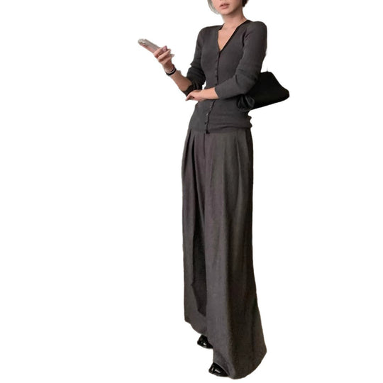 Damen Elegante weite Hochbundhose Nord Taschen
