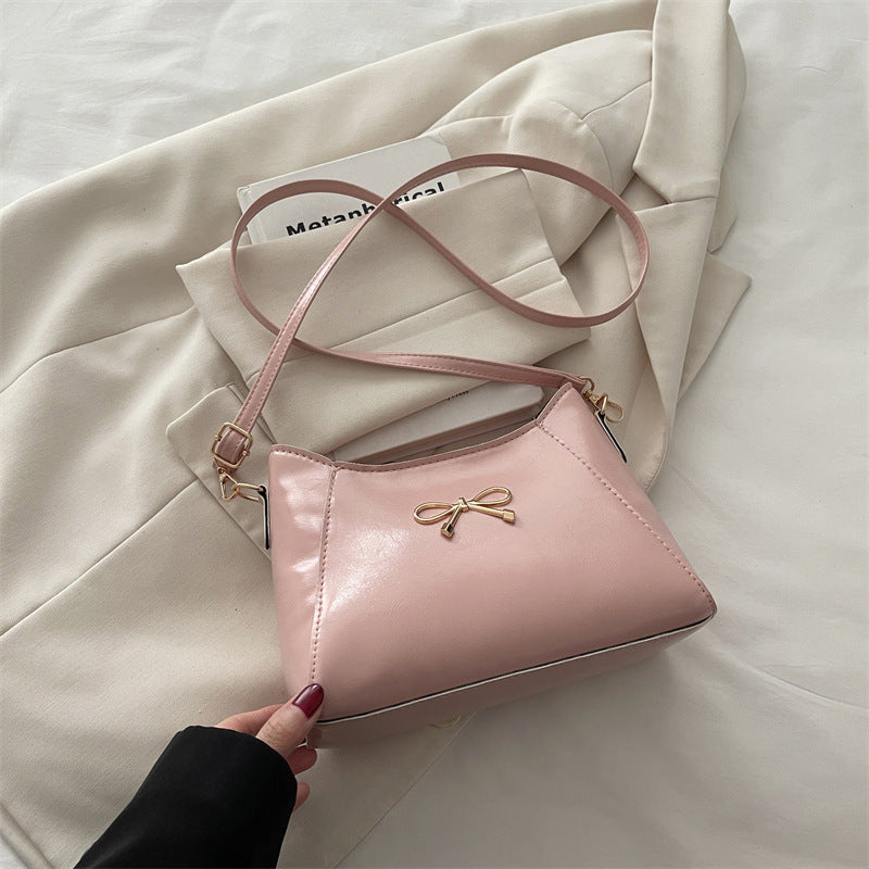Damen elegante Umhängetasche mit verschließendem Schleifendesign Nord Taschen