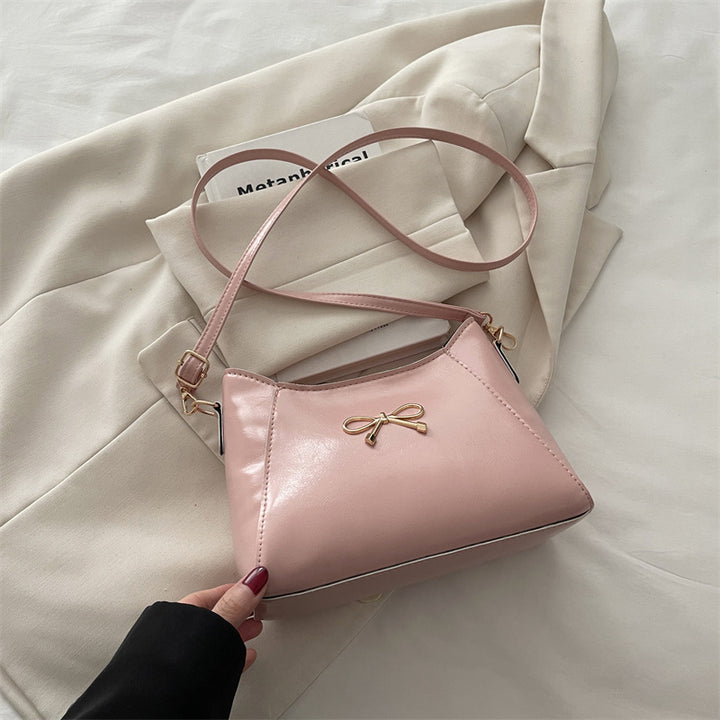 Damen elegante Umhängetasche mit verschließendem Schleifendesign Nord Taschen