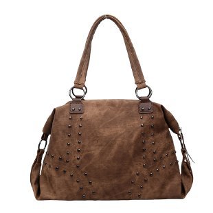 Damen modische Shopper-Tasche mit eleganten Nieten Nord Taschen