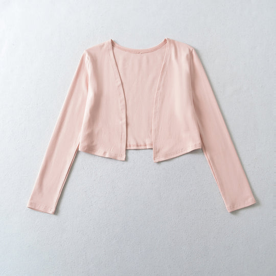 Damen Zweiteiliges Feinstrick-Top-Set mit Mesh-Einsatz und offenem Cardigan Nord Taschen