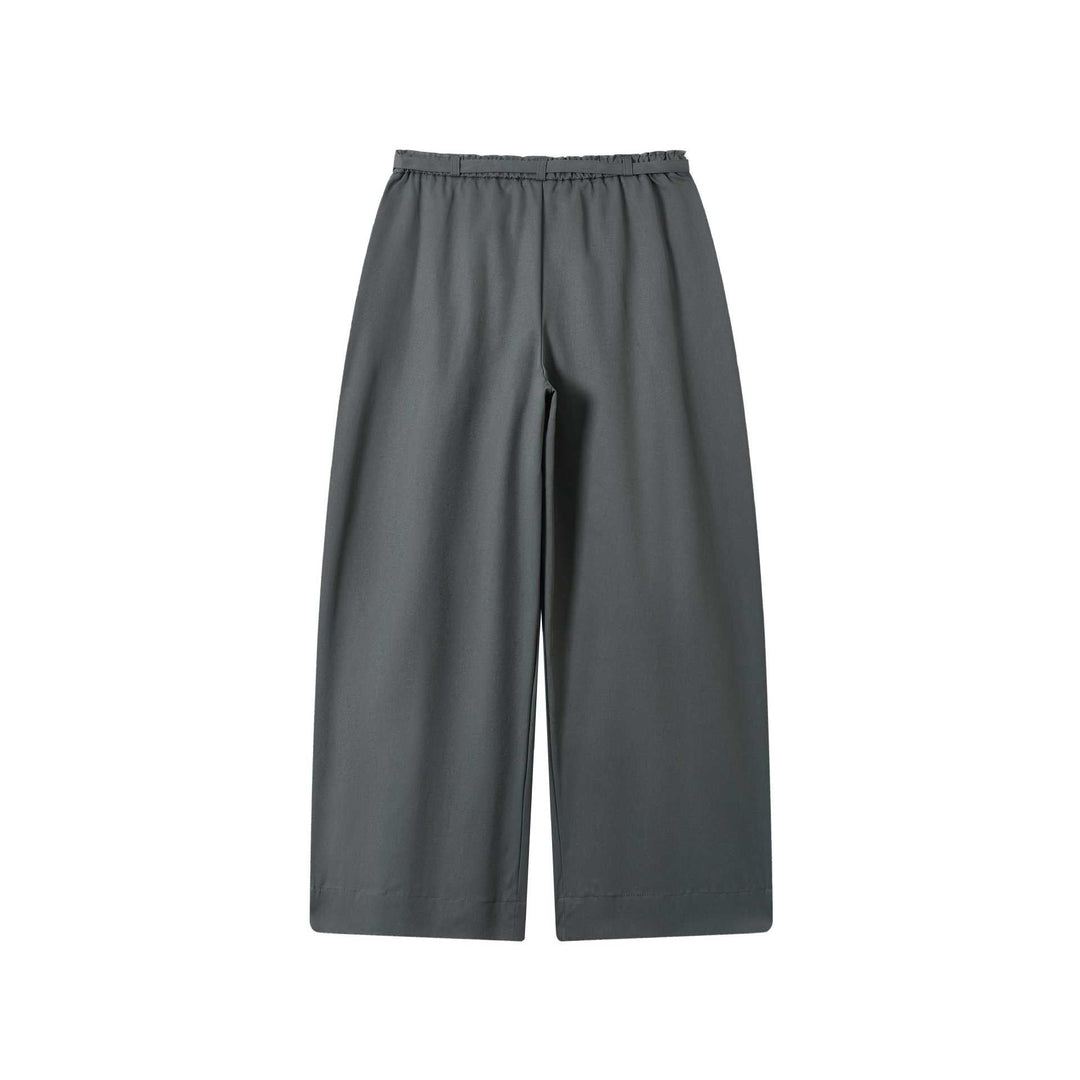Damen Culotte-Hose mit hoher Taille weitem Bein und Bindegürtel Nord Taschen