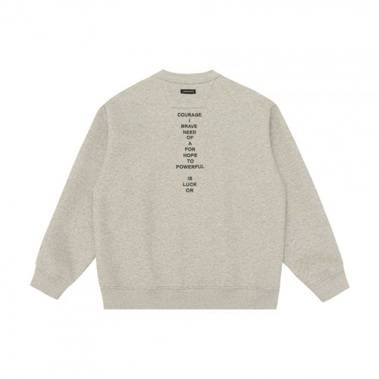 Unisex Oversize-Sweatshirt mit minimalistischer Bruststickerei und geripptem Saum Nord Taschen