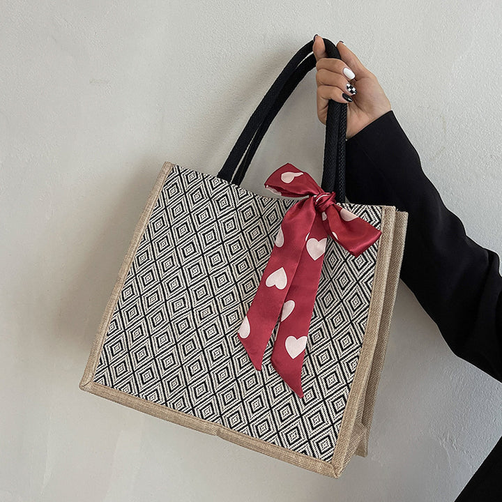 Damen Freizeit-Shopper-Tasche mit dekorativer Schleife Nord Taschen