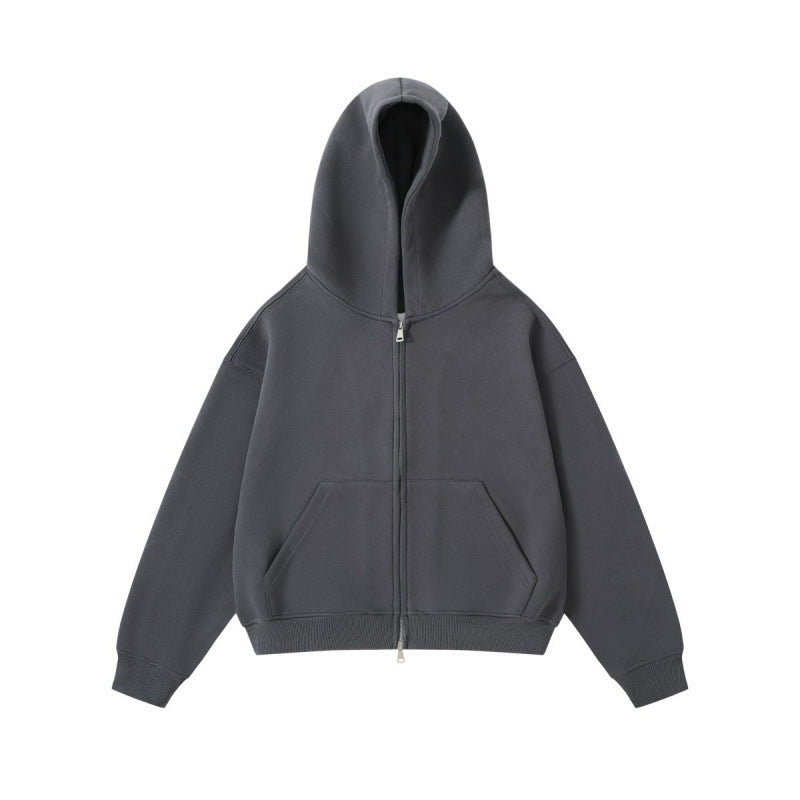 Unisex Oversize Kapuzenjacke mit durchgehendem Reißverschluss und Kängurutaschen aus Baumwoll-Fleece Nord Taschen