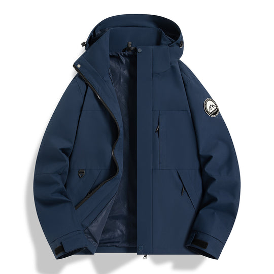 Damen Wasserfeste technische Kapuzenjacke mit verschweißten Nähten und verstellbaren Bündchen Nord Taschen