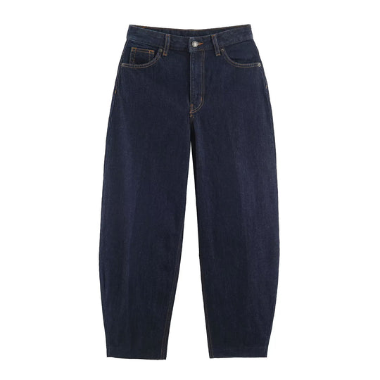 Damen Highwaist Relaxed Tapered Jeans mit konischem Bein Nord Taschen