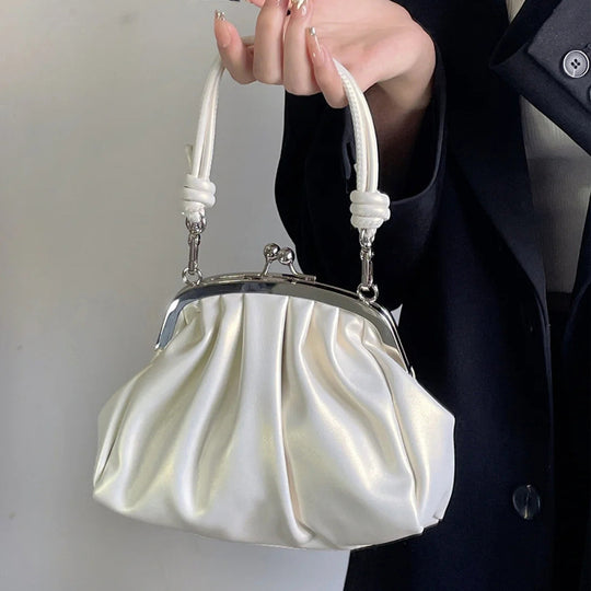 Damen Clutch-Tasche mit elegantem Raffungseffekt und abnehmbarem Schulterriemen Nord Taschen