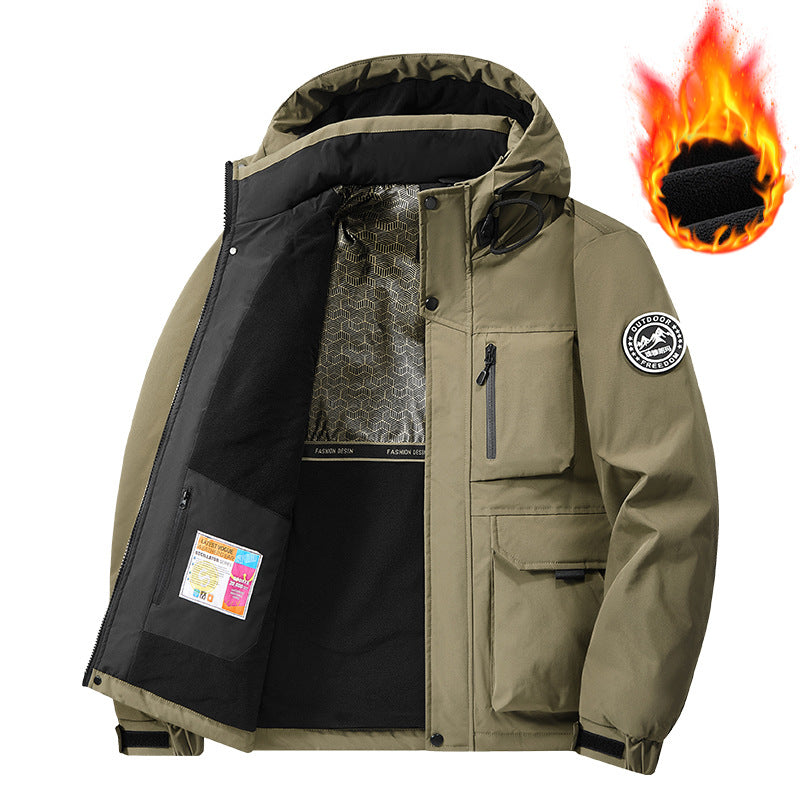 Herren Technischer Thermo-Parka mit Microfleece-Innenfutter und Utility-Taschen Nord Taschen