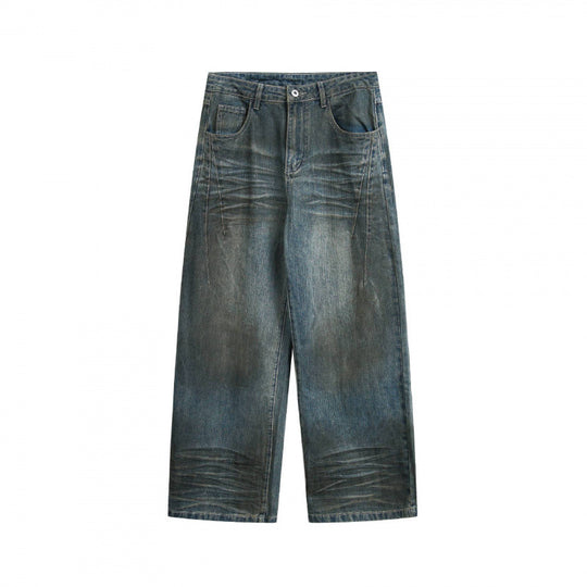 Damen Weite Vintage-Jeans mit hohem Bund und weitem Bein Nord Taschen