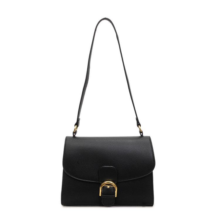 Damen Umhängetasche mit elegantem Klappenverschluss und dekorativem Metallakzent Nord Taschen