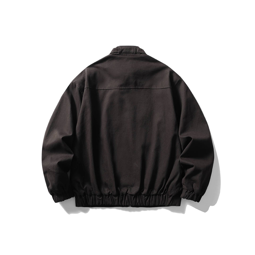 Herren Kurz geschnittene funktionale Canvas-Blousonjacke mit hohem Stehkragen Nord Taschen