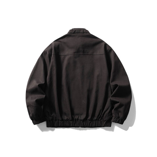 Herren Kurz geschnittene funktionale Canvas-Blousonjacke mit hohem Stehkragen Nord Taschen
