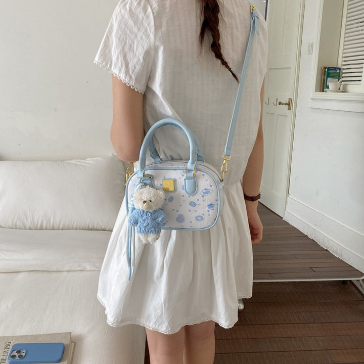 Damen Handtasche mit verspieltem Cupcake-Muster und abnehmbarem Schulterriemen Nord Taschen