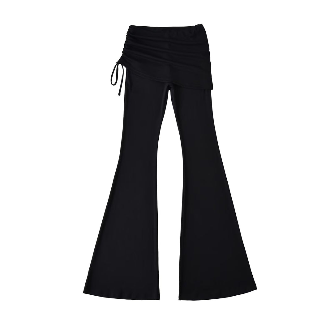 Damen Schlaghose mit integrierter Mini‑Rock‑Überlage und Kordelzug Nord Taschen