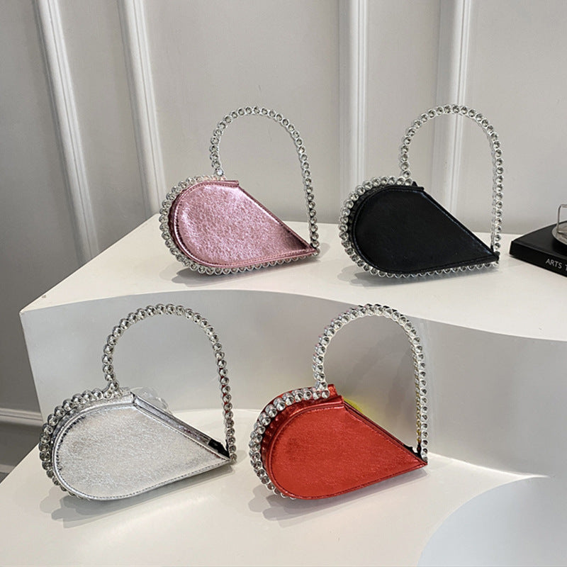 Damen Handtasche mit glitzerndem Kettenriemen Nord Taschen