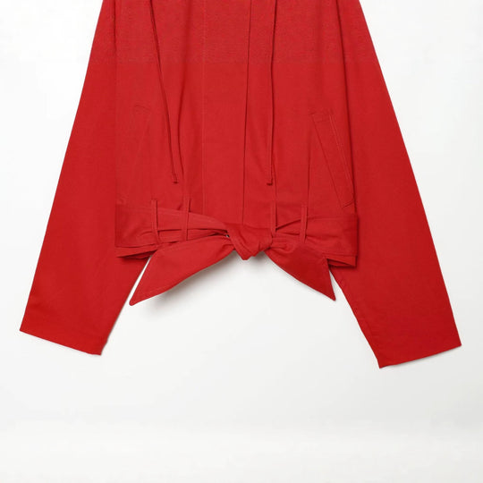 Damen Cropped Trenchjacke mit Taillenbindegürtel und kastiger Silhouette Nord Taschen