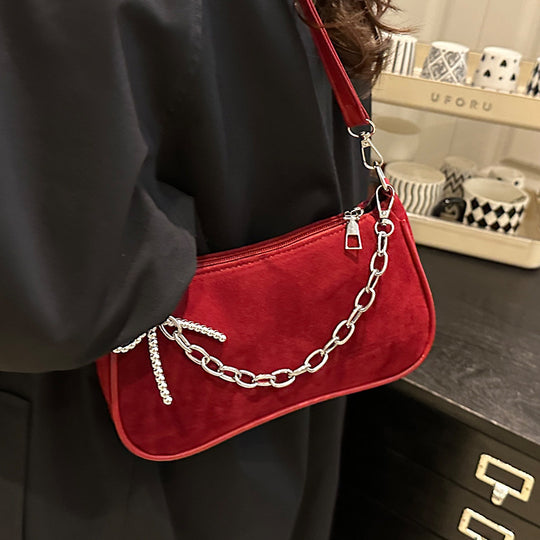 Damen Designer Umhängetasche mit luxuriösem Kettenanhänger Nord Taschen
