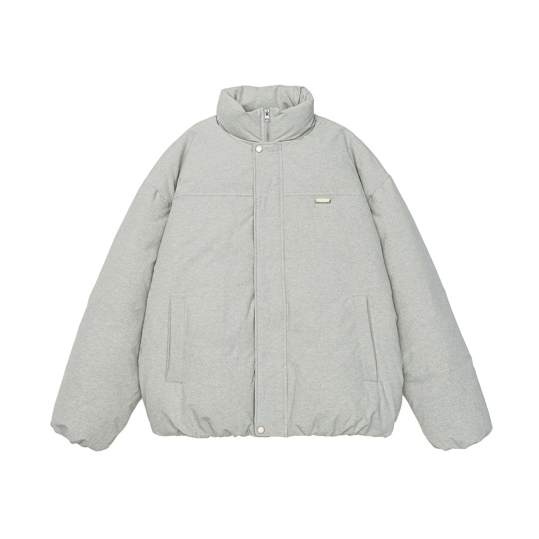 Damen Kurz geschnittene Oversize Steppjacke mit hohem Stehkragen und verdecktem Reißverschluss Nord Taschen