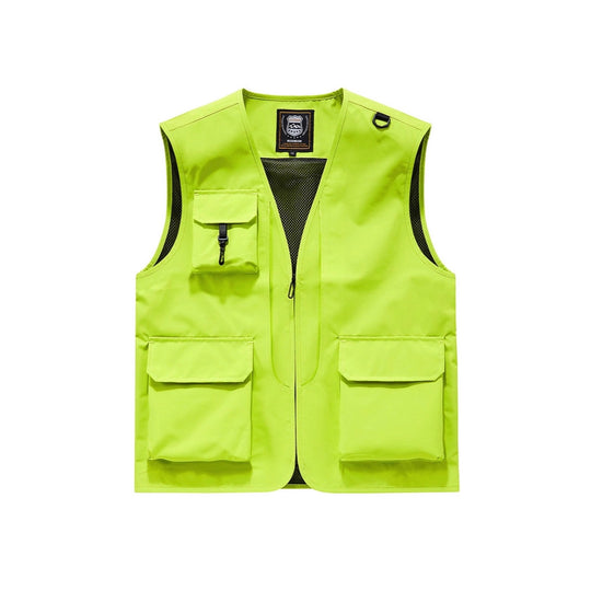 Herren Sichtbare Multifunktionale Utility-Weste mit Mesh‑Futter, Mehrfachtaschen und D‑Ring Nord Taschen