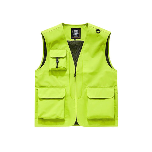 Herren Sichtbare Multifunktionale Utility-Weste mit Mesh‑Futter, Mehrfachtaschen und D‑Ring Nord Taschen
