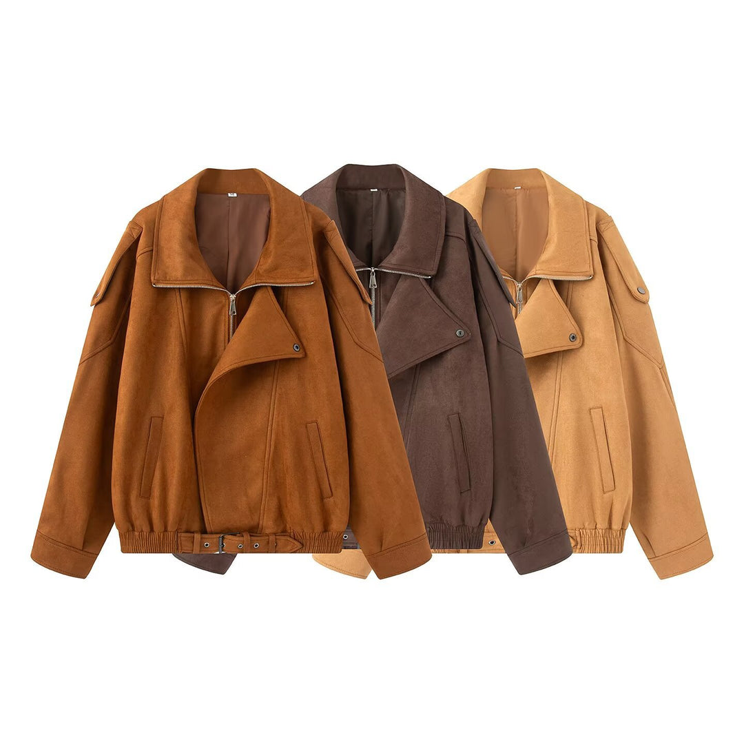 Damen Leichte wattierte Windjacke mit Stehkragen und Polka‑Dot‑Print Nord Taschen