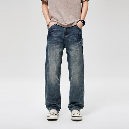 Herren Baggy-Denimhose mit hoher Bundhöhe, softem Stretch & Vintage-Finish Nord Taschen