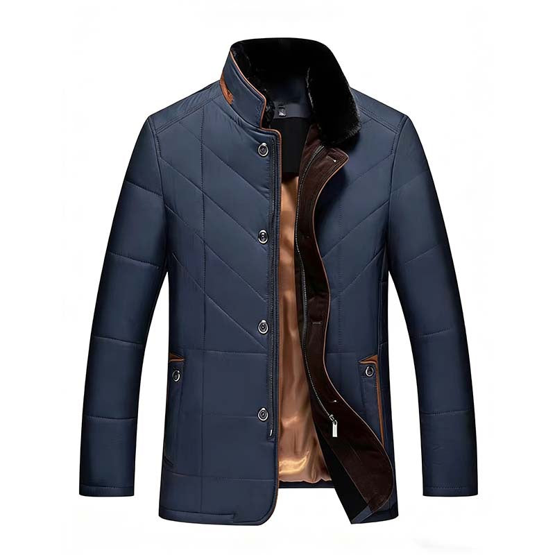 Herren Wattierte Steppjacke mit Stehkragen und Zwei-Wege‑Innenreißverschluss Nord Taschen