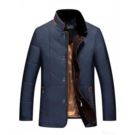 Herren Wattierte Steppjacke mit Stehkragen und Zwei-Wege‑Innenreißverschluss Nord Taschen