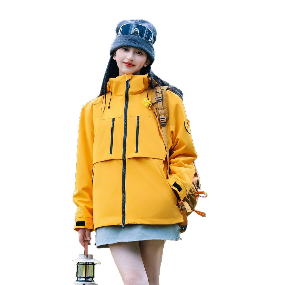 Herren Wasserdichte atmungsaktive Softshell Outdoorjacke mit verstellbarer Kapuze Nord Taschen