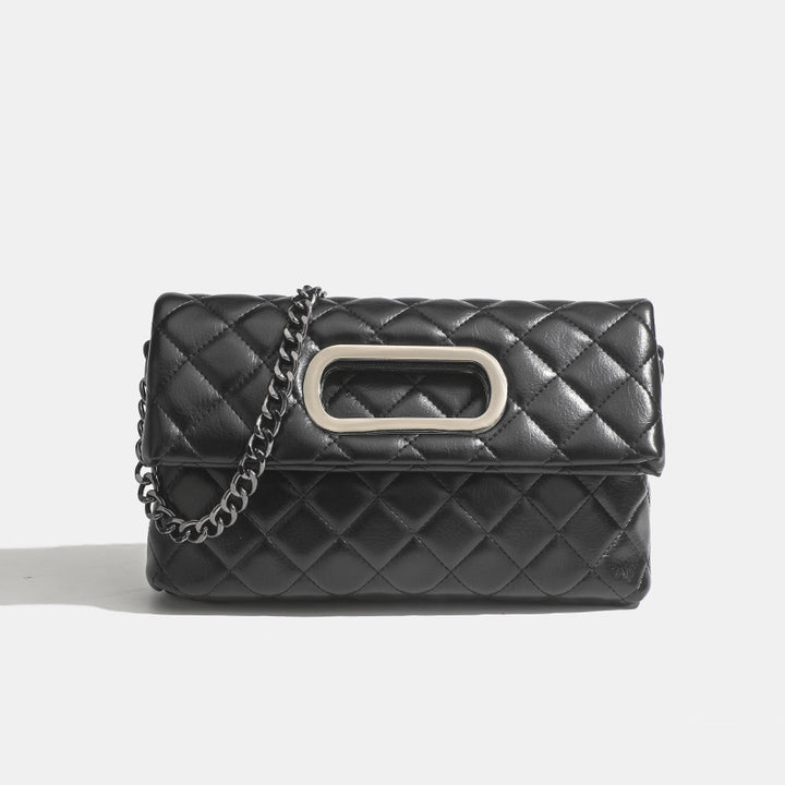 Damen Clutch-Tasche mit elegantem Rautenmuster und hochwertigem Kettenverschluss Nord Taschen