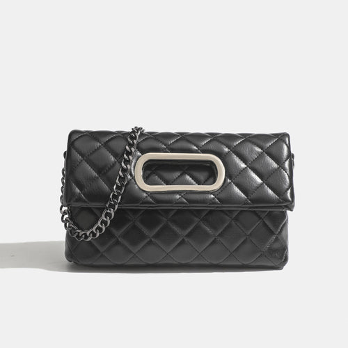 Damen Clutch-Tasche mit elegantem Rautenmuster und hochwertigem Kettenverschluss Nord Taschen