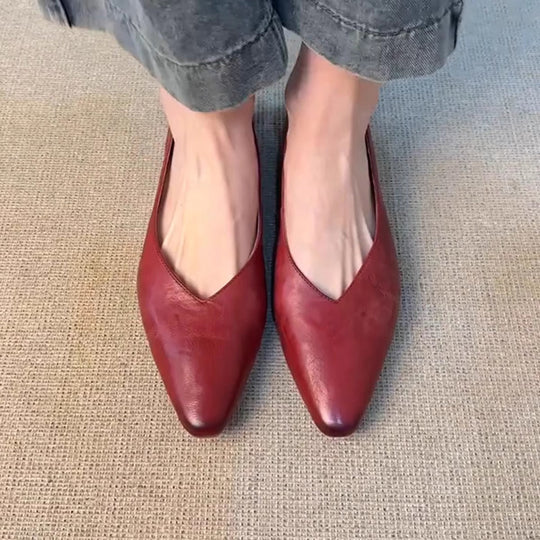 Damen spitze Slipper mit eleganter V-Ausschnittform - Arvani