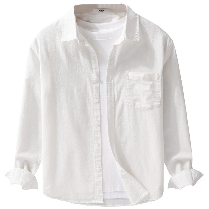 Herren Soft‑Touch Baumwollmix Overshirt im Layering‑Look mit Brusttasche Nord Taschen