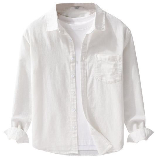 Herren Soft‑Touch Baumwollmix Overshirt im Layering‑Look mit Brusttasche Nord Taschen