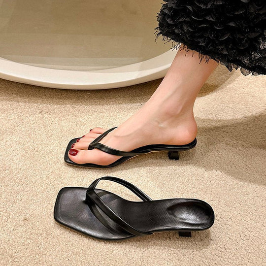 Damen Minimalistische Zehentrenner-Pantoletten mit elegantem Design - Arvani