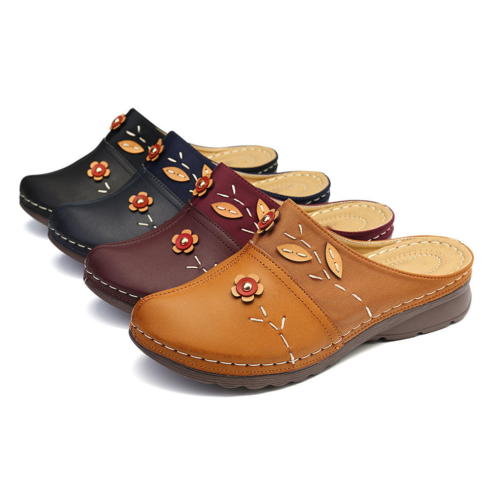 Damen Bequeme Clogs mit floralem Design und ergonomischem Fußbett