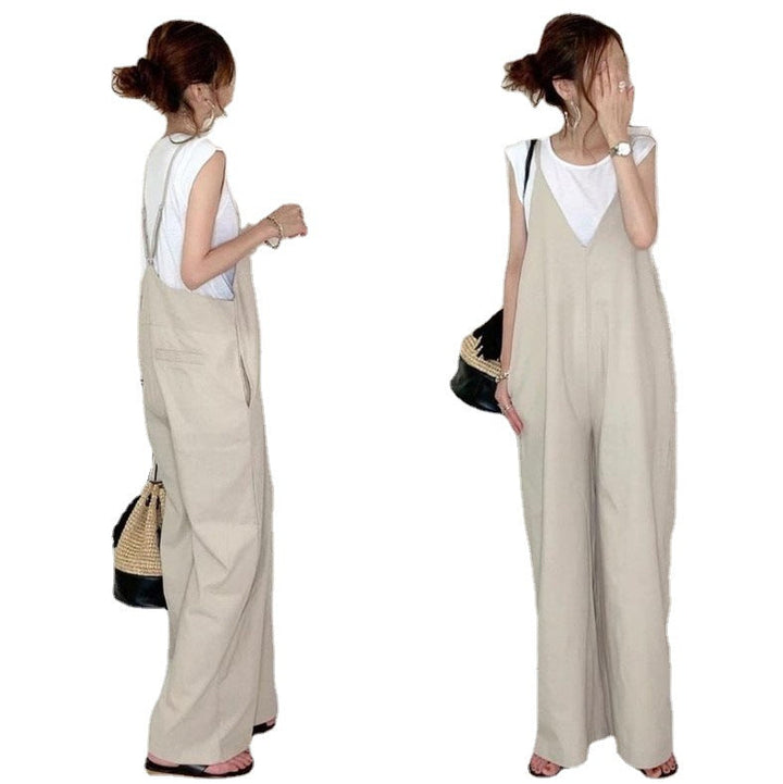 Damen Weit geschnittene Latzhose im Boho-Stil Nord Taschen