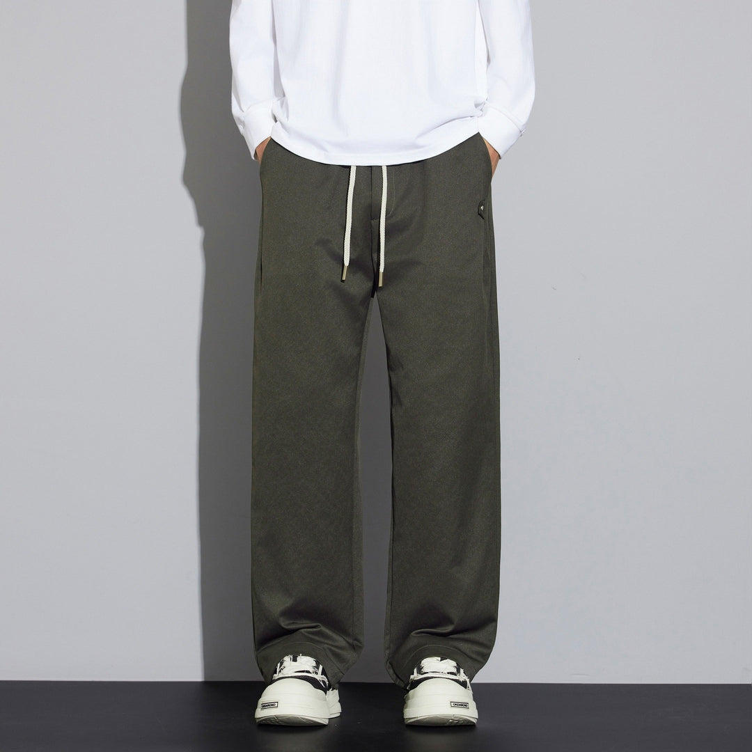 Herren Weite Relaxed‑Fit Stoffhose mit Tunnelzug & Bügelfalte Nord Taschen