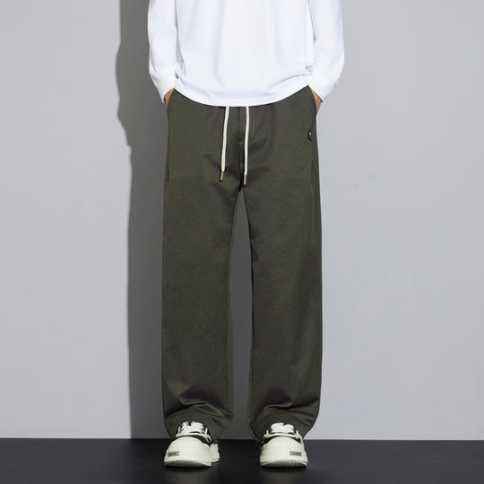 Herren Weite Relaxed‑Fit Stoffhose mit Tunnelzug & Bügelfalte Nord Taschen