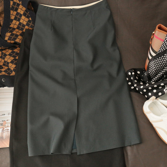 Damen Eleganter Midirock mit schicker Schlitzdetail Nord Taschen