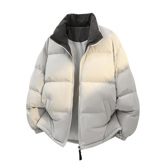Unisex Oversize-Steppjacke mit hohem Kragen, zweifarbiger Innenfütterung & verstellbarem Saum Nord Taschen