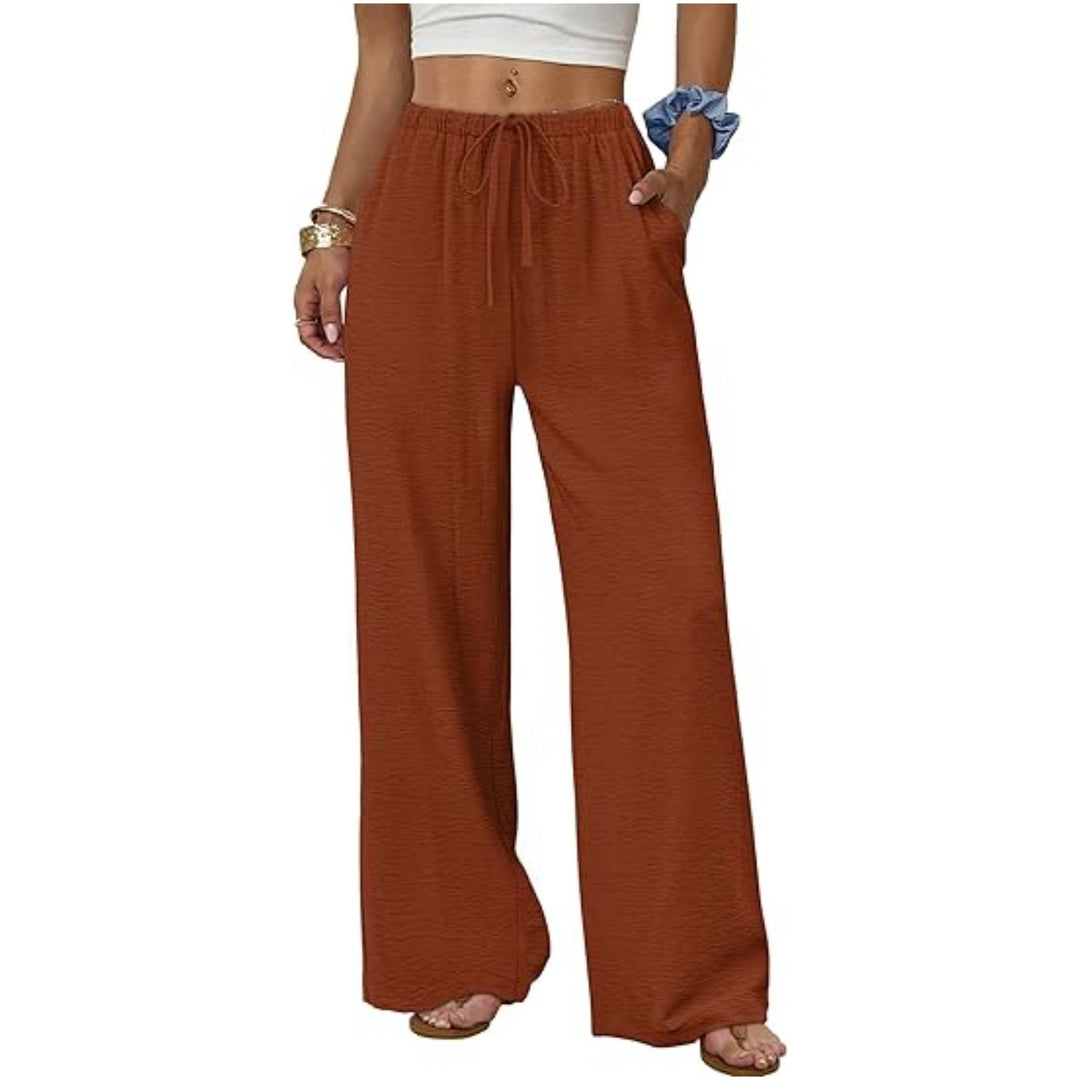 Damen Weite Loungewear-Hose mit Tunnelzug Nord Taschen