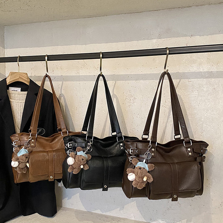 Damen Henkeltasche mit stilvollem Faltendesign und praktischen Reißverschlussfächern Nord Taschen